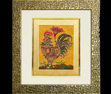 云锦框画-大公鸡