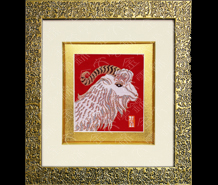 云锦框画-吉羊